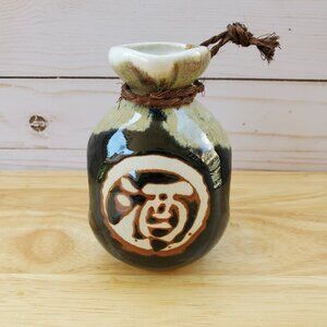 Vintage Japanese Sake Ceramic Bottle With Rope Accent Cost Plus Made In Japan